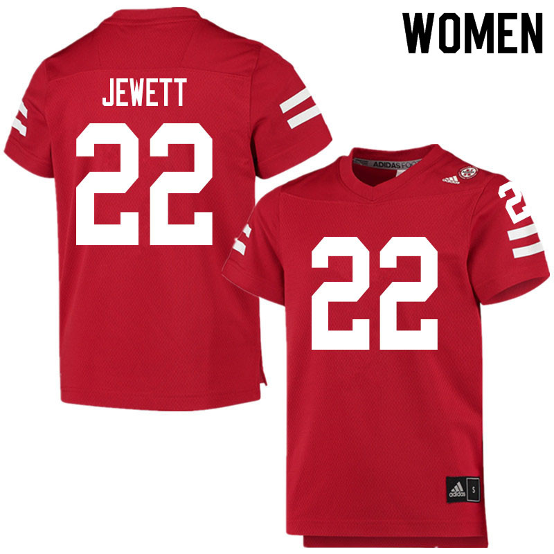 Women #22 Cooper Jewett Nebraska Cornhuskers College Football Jerseys Sale-Scarlet - Click Image to Close